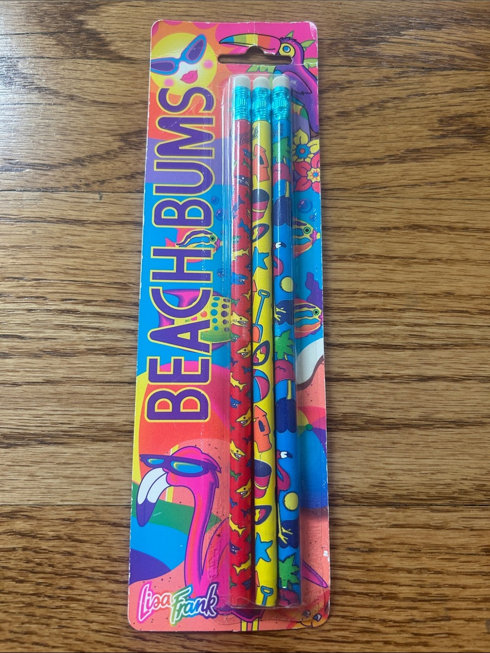 Vintage Lisa Frank Beach Bums Pencils in Packaging